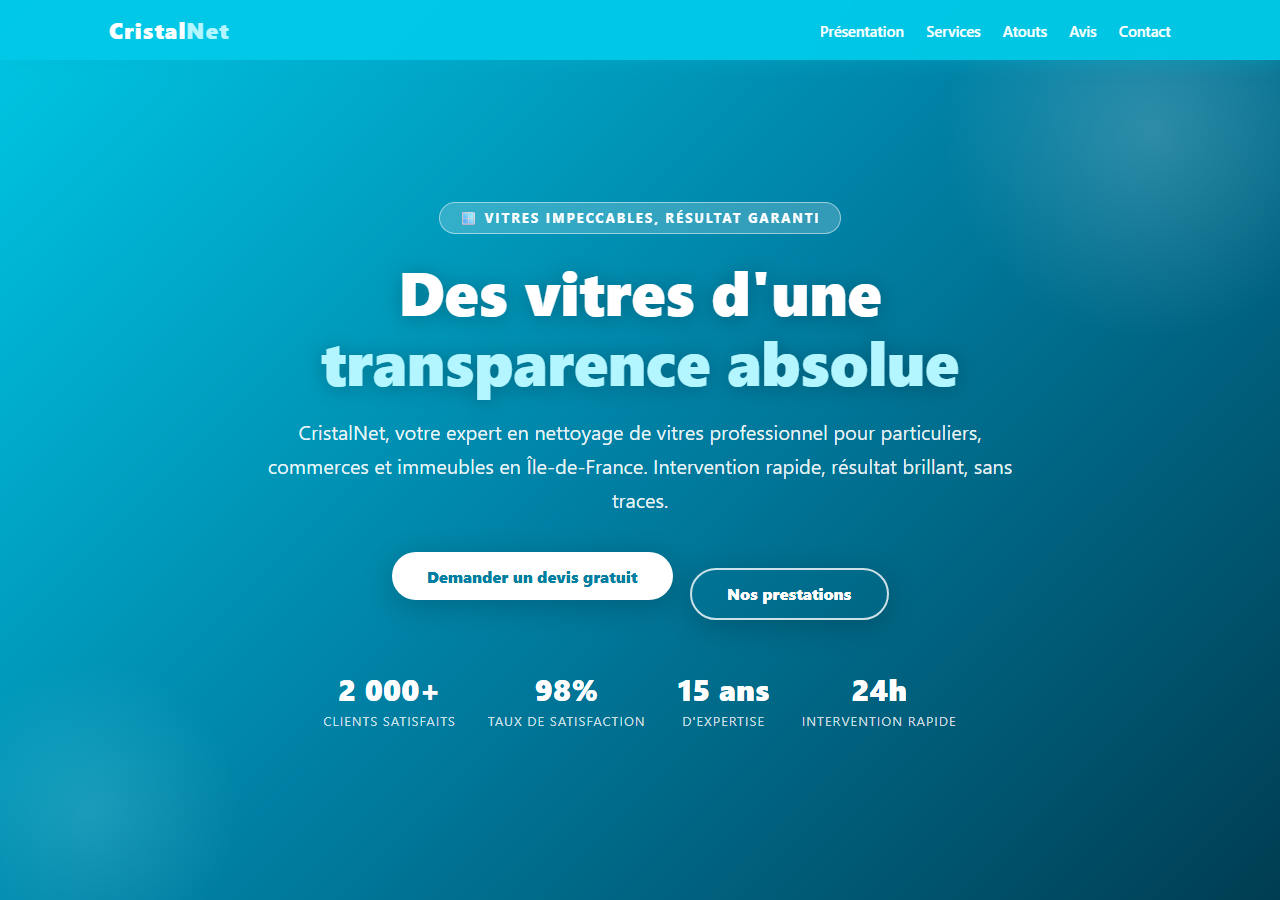 Template — Nettoyage de vitres