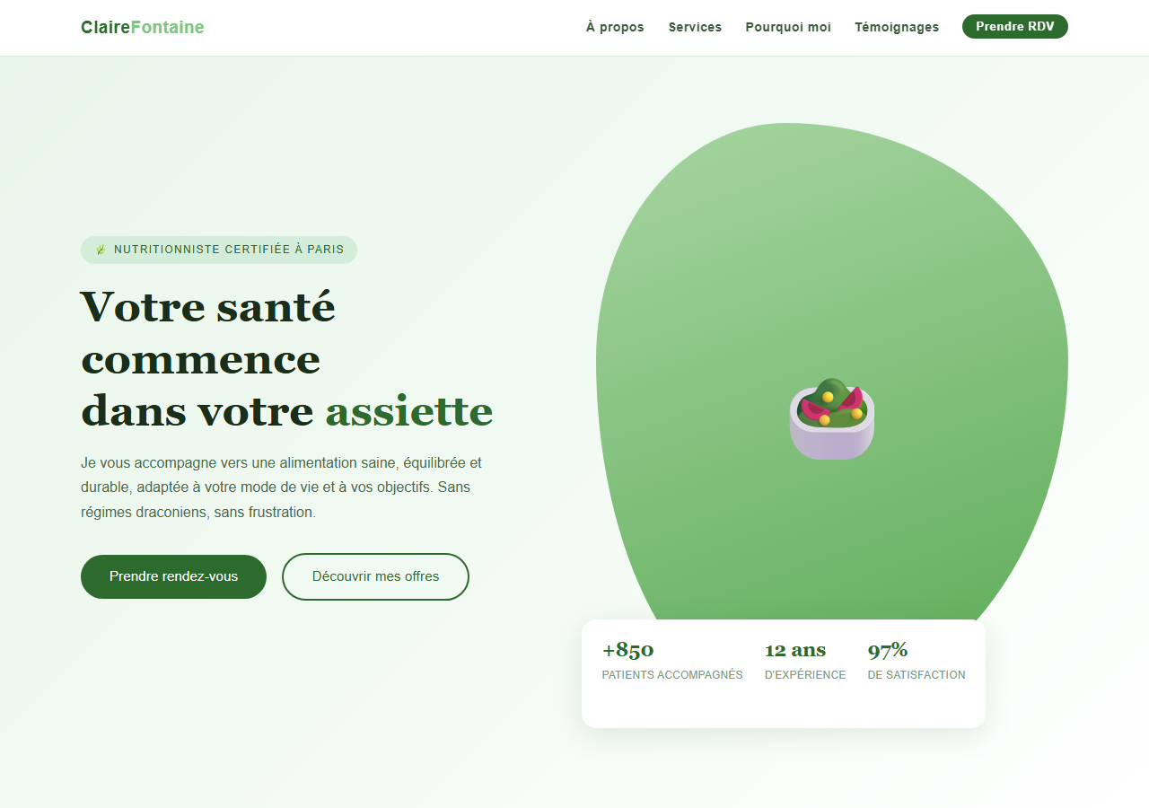 Template — Nutritionniste