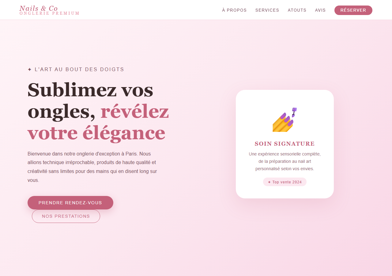 Template — Onglerie
