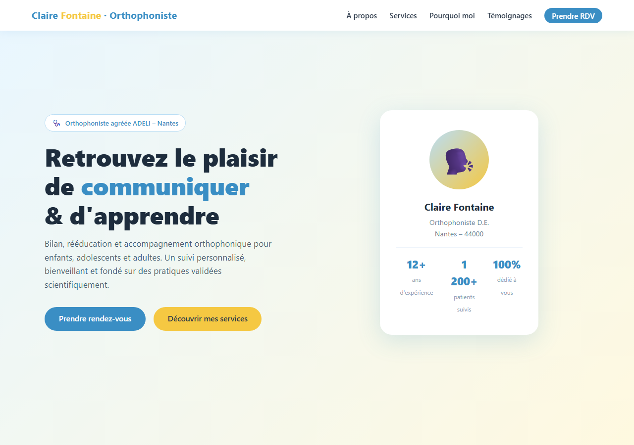 Template — Orthophoniste