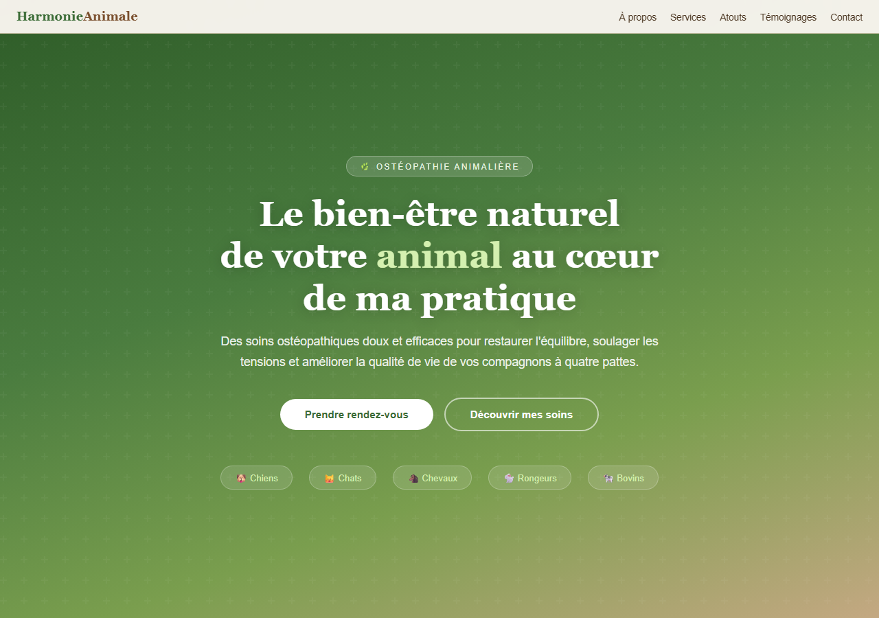 Template — Ostéopathe animalier