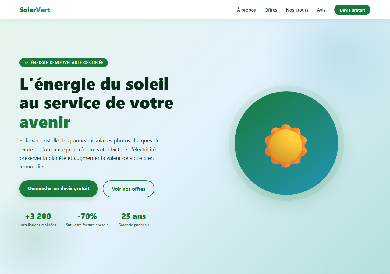 Template — Panneaux solaires