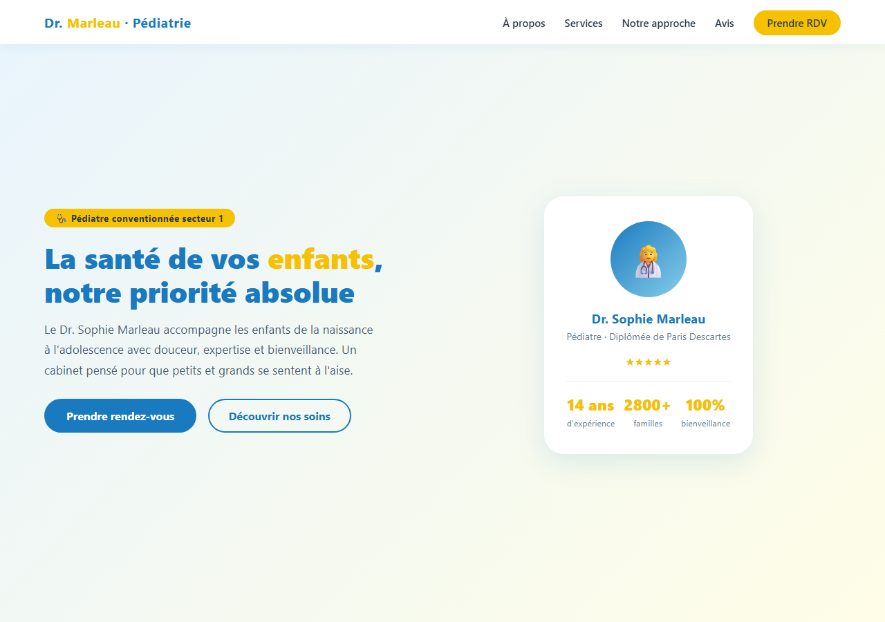 Template — Pédiatre