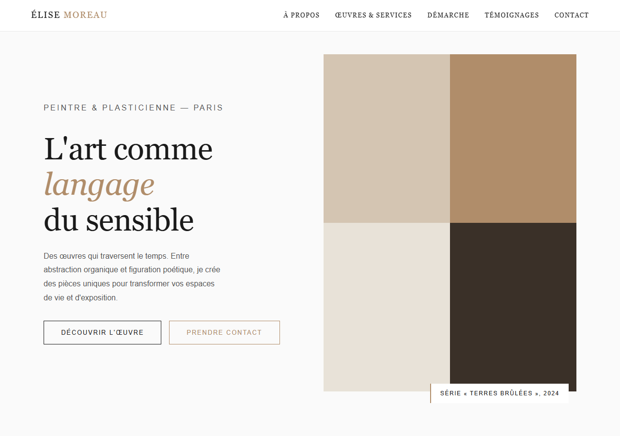 Template — Peintre / plasticien