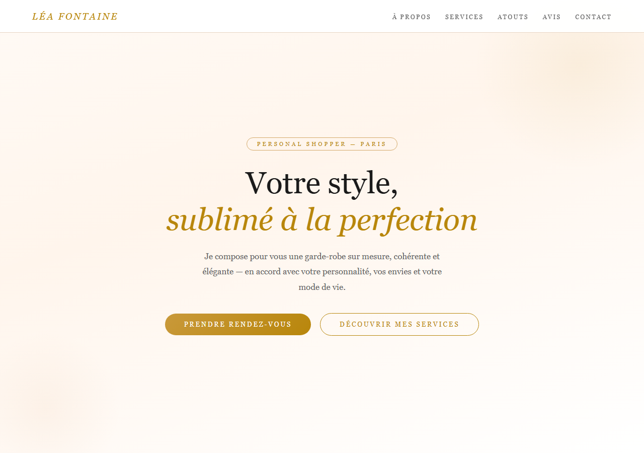 Template — Personal shopper