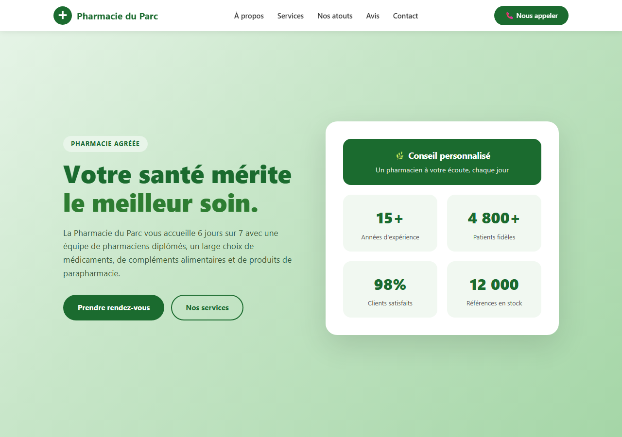 Template — Pharmacie