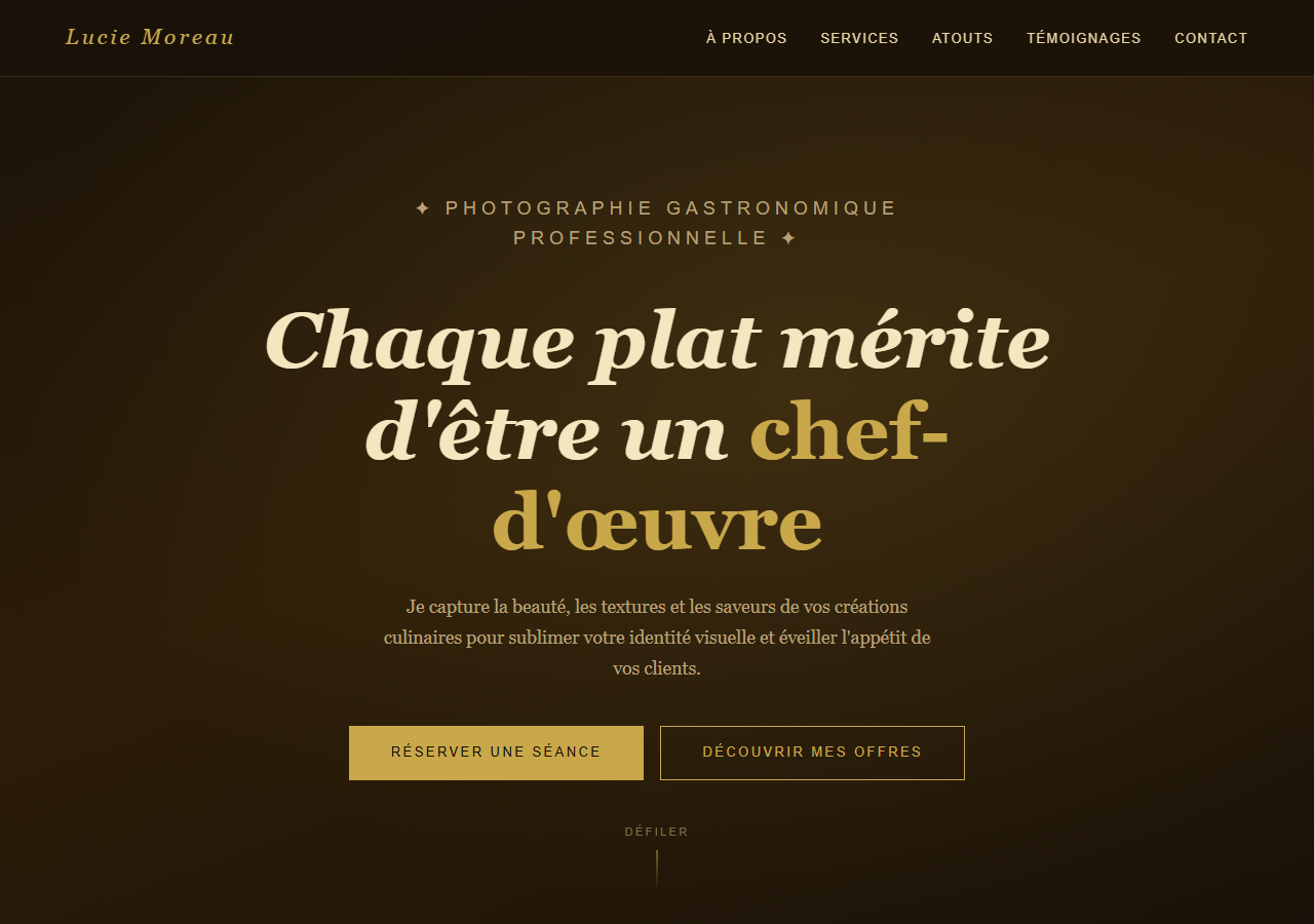 Template — Photographe culinaire