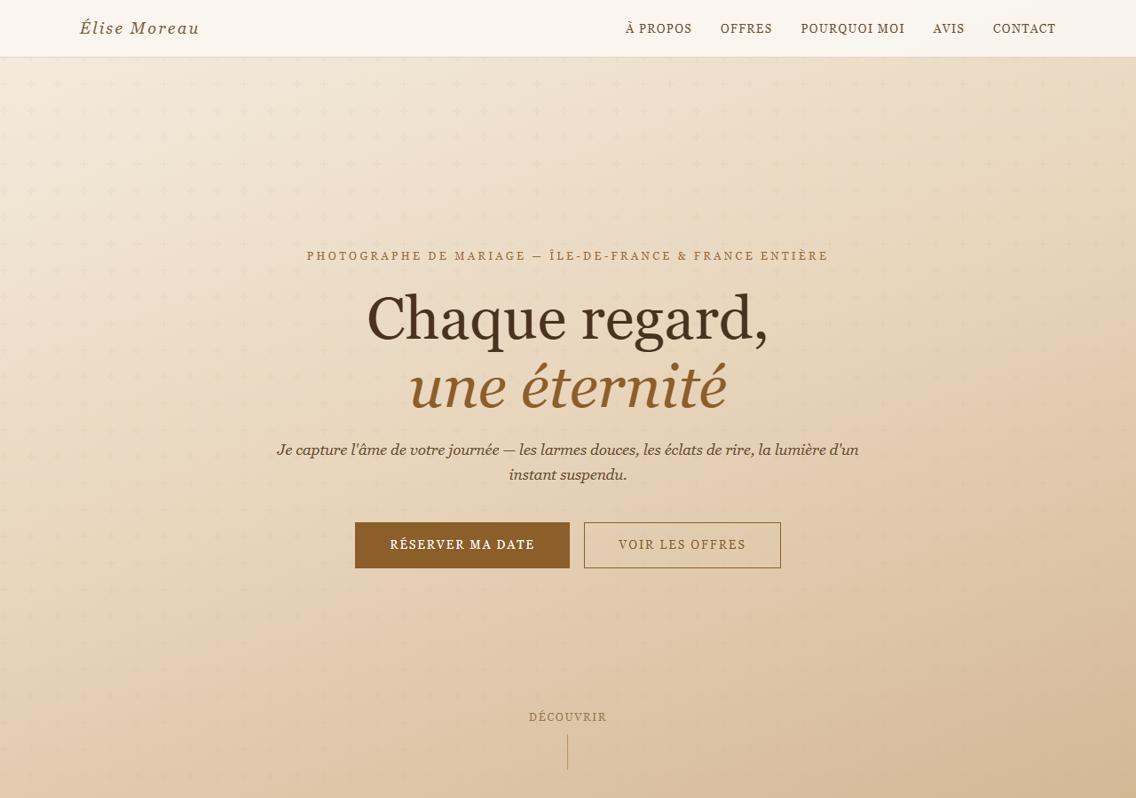 Template — Photographe de mariage