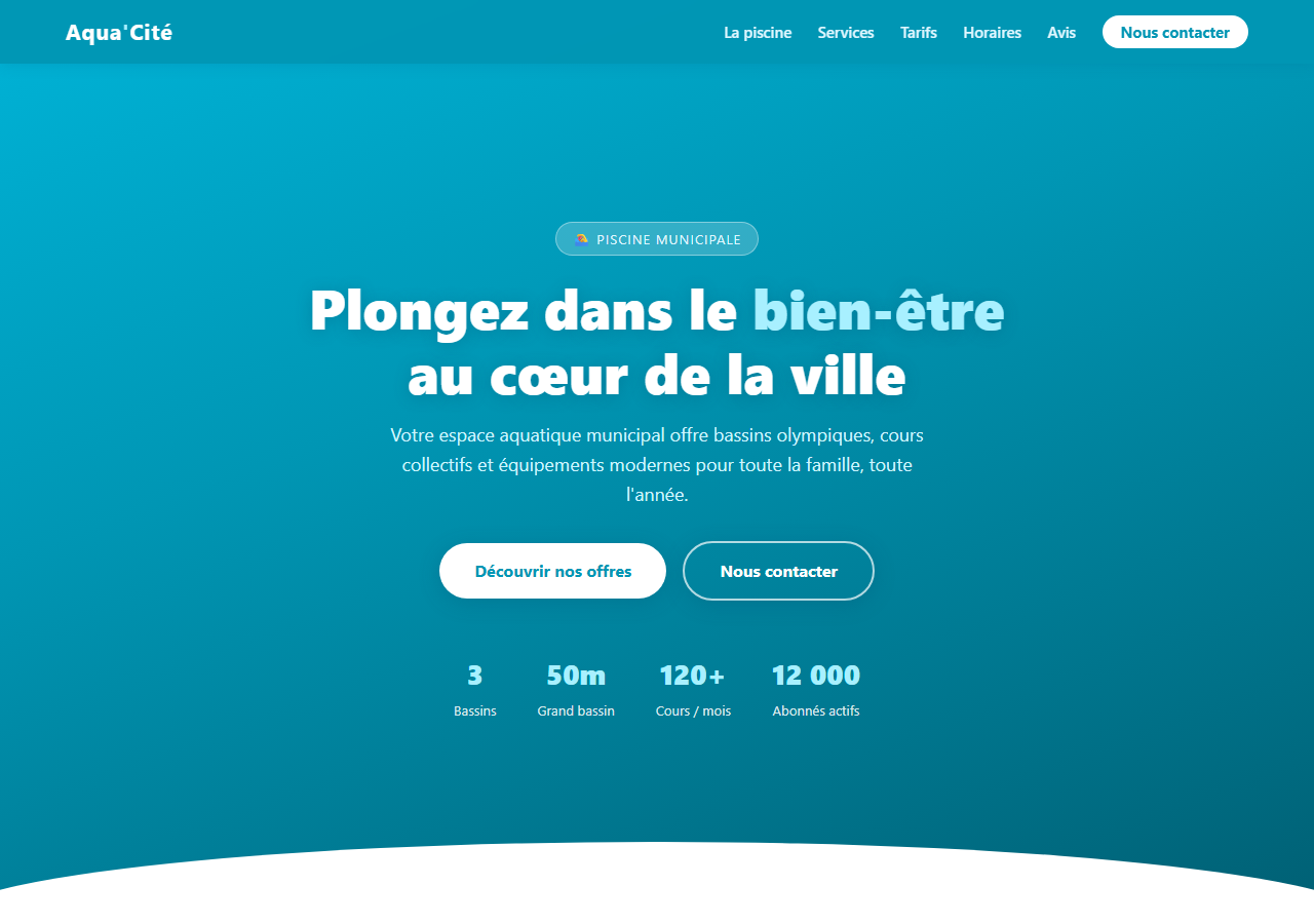 Template — Piscine municipale