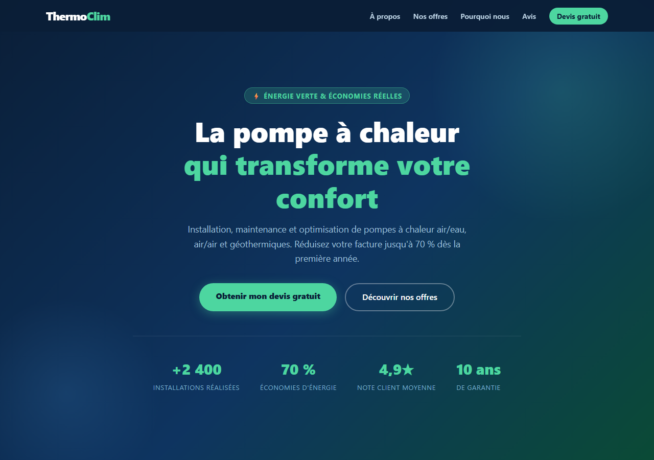 Template — Pompe à chaleur