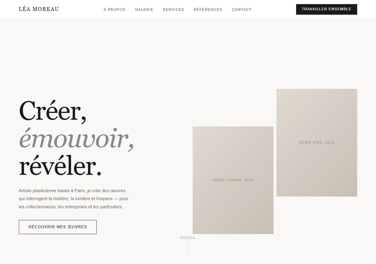 Template — Portfolio artiste