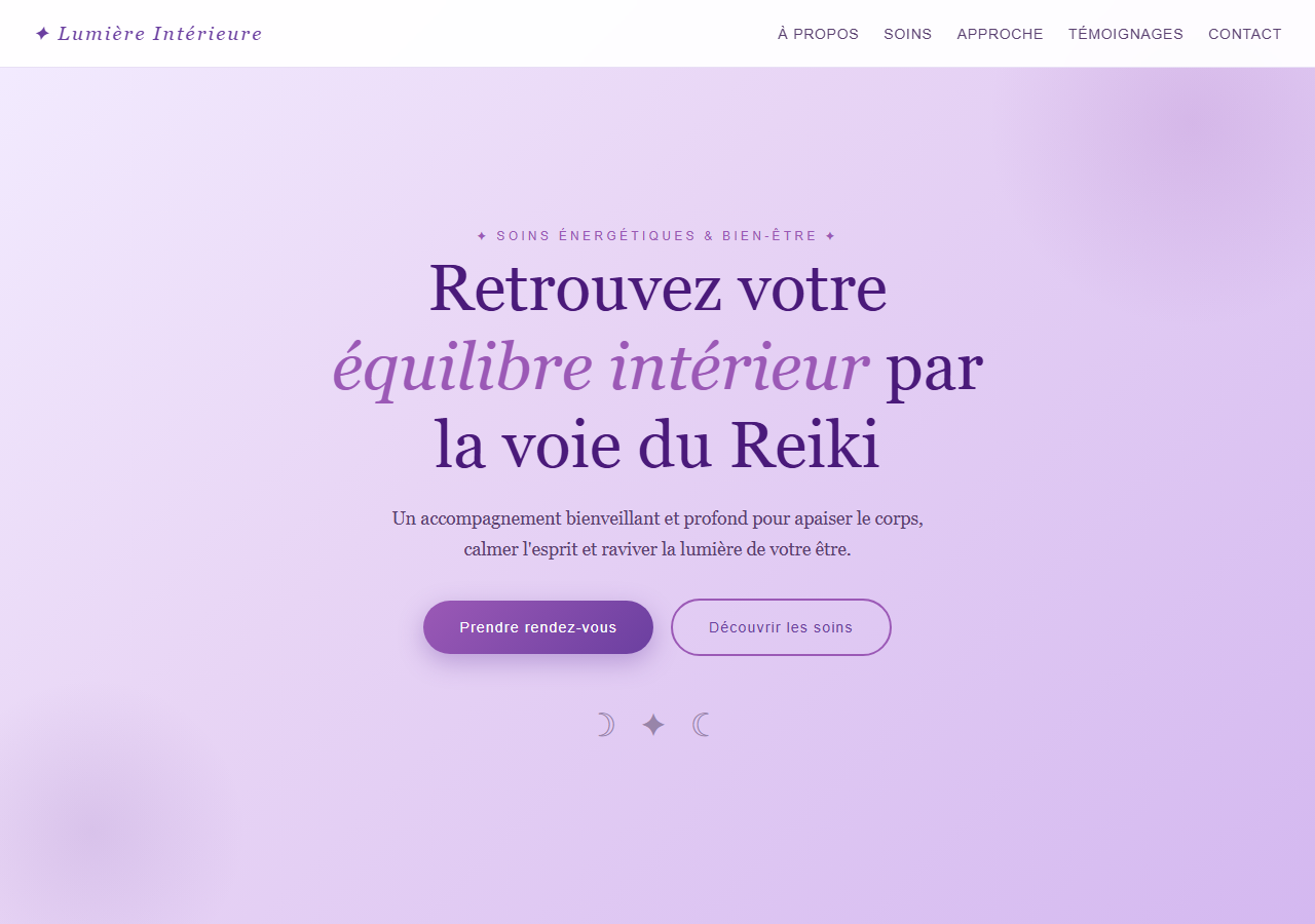 Template — Praticien Reiki énergétique