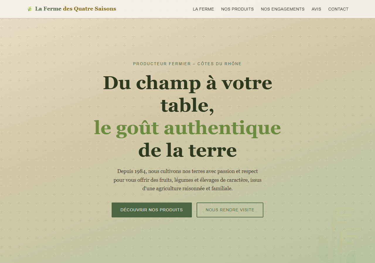 Template — Producteur fermier