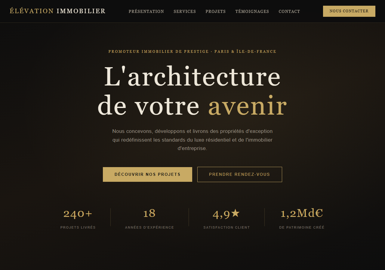 Template — Promoteur immobilier