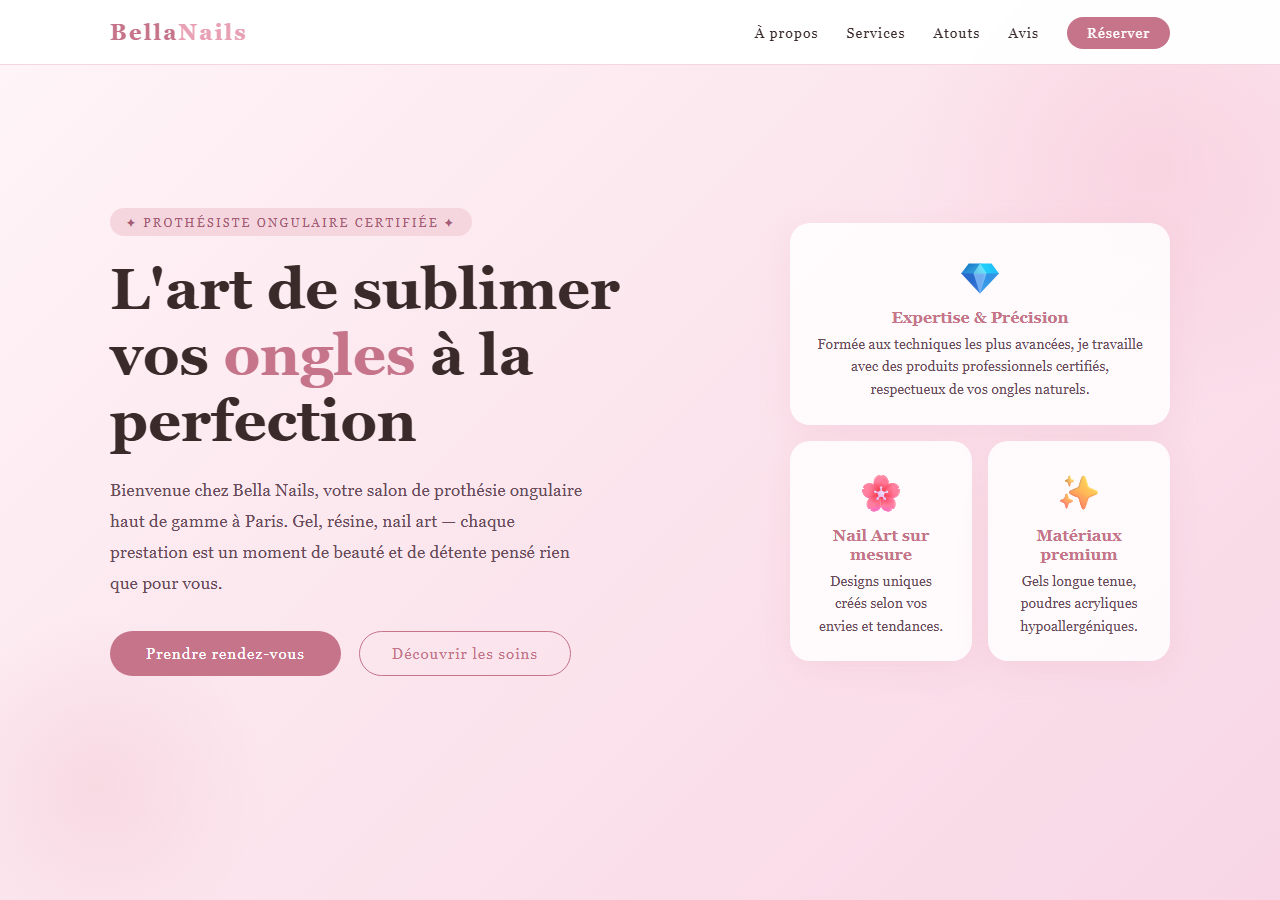 Template — Prothésiste ongulaire