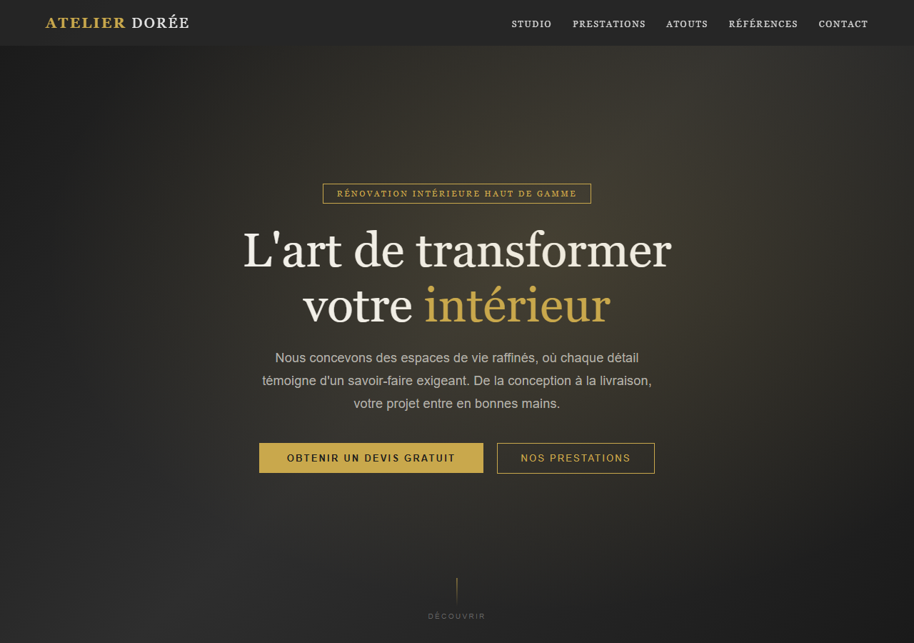Template — Rénovation intérieure
