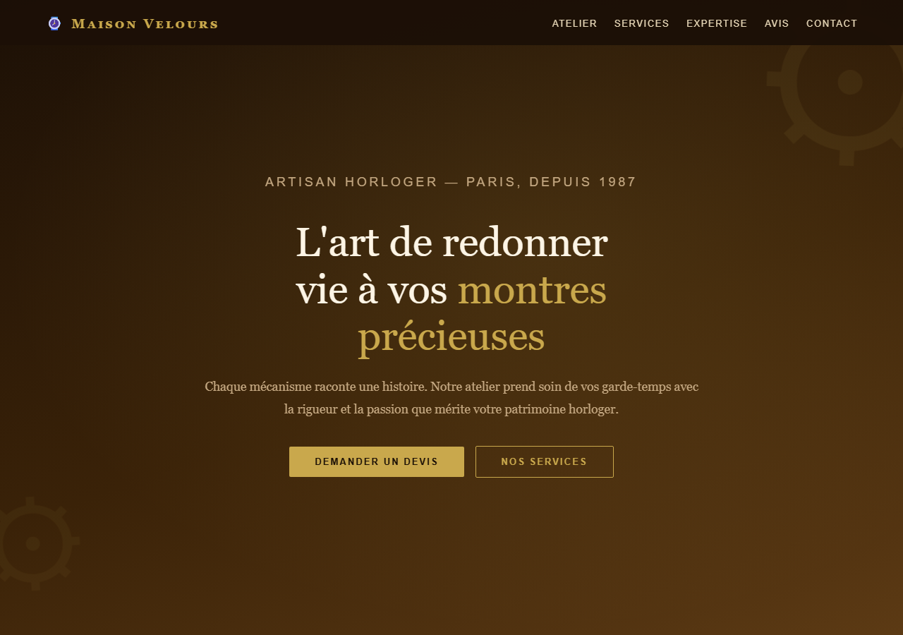 Template — Réparation horlogère