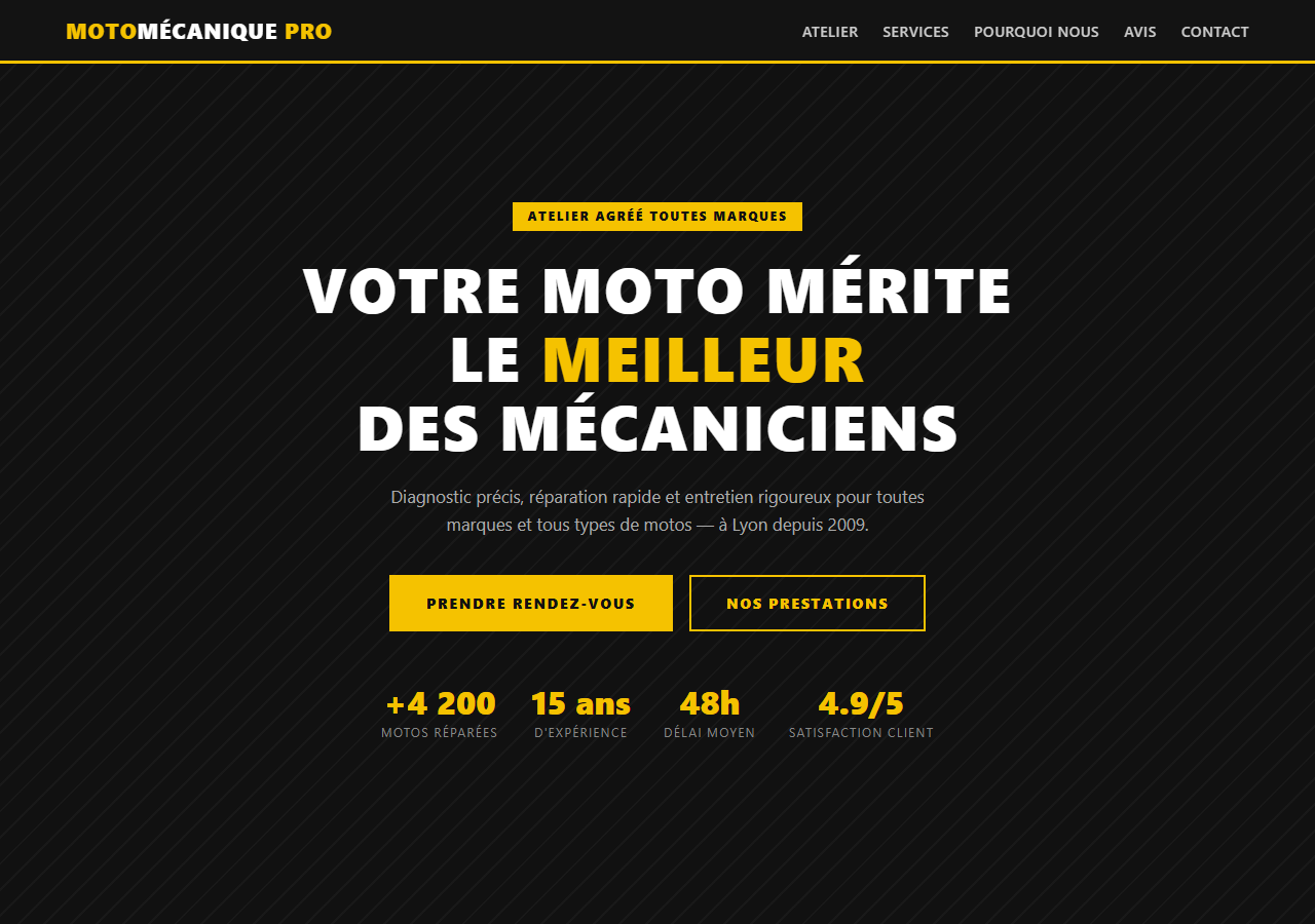 Template — Réparation moto mécanique