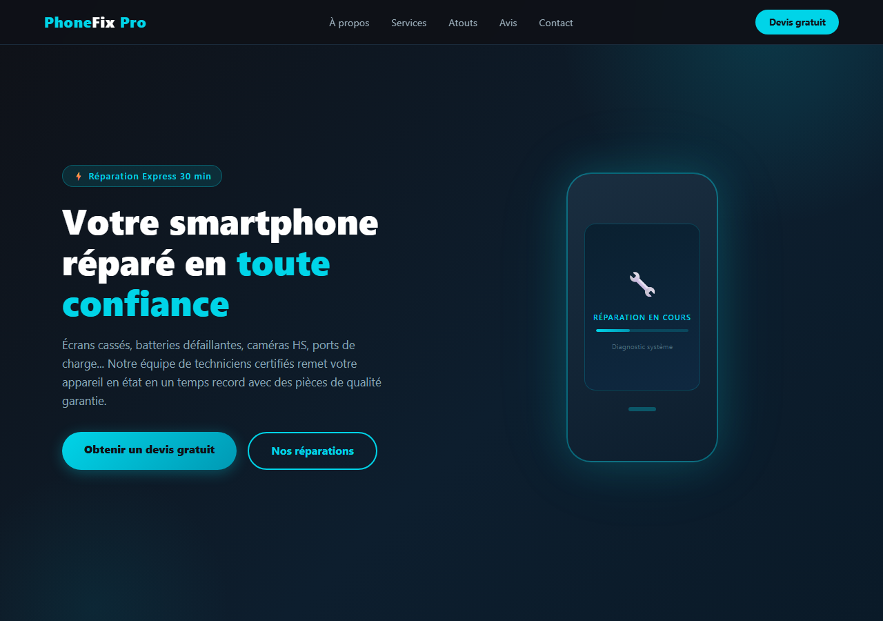 Template — Réparation smartphone