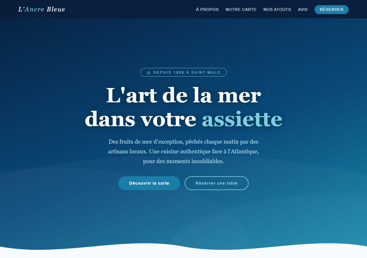 Template — Restaurant de fruits de mer