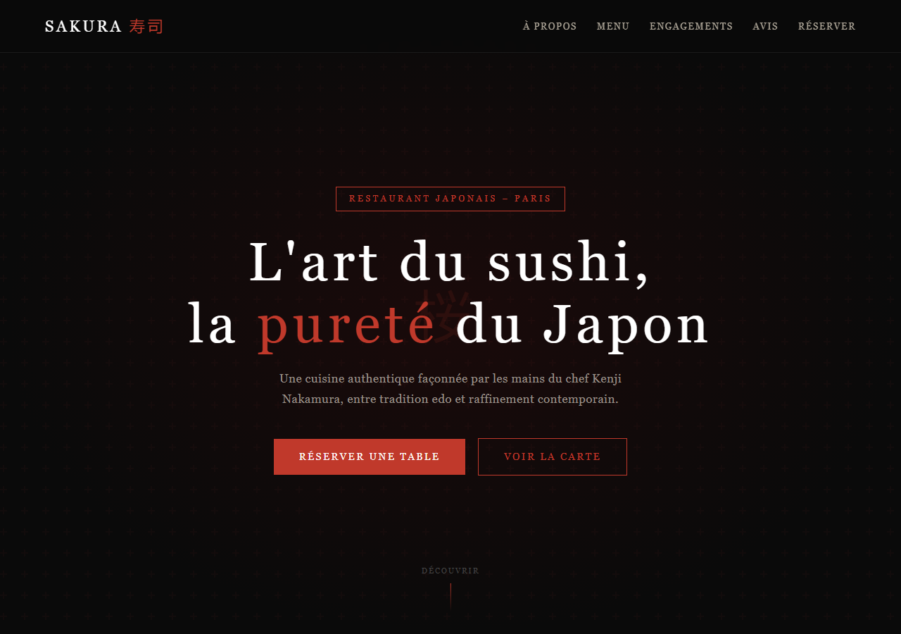 Template — Restaurant japonais sushi