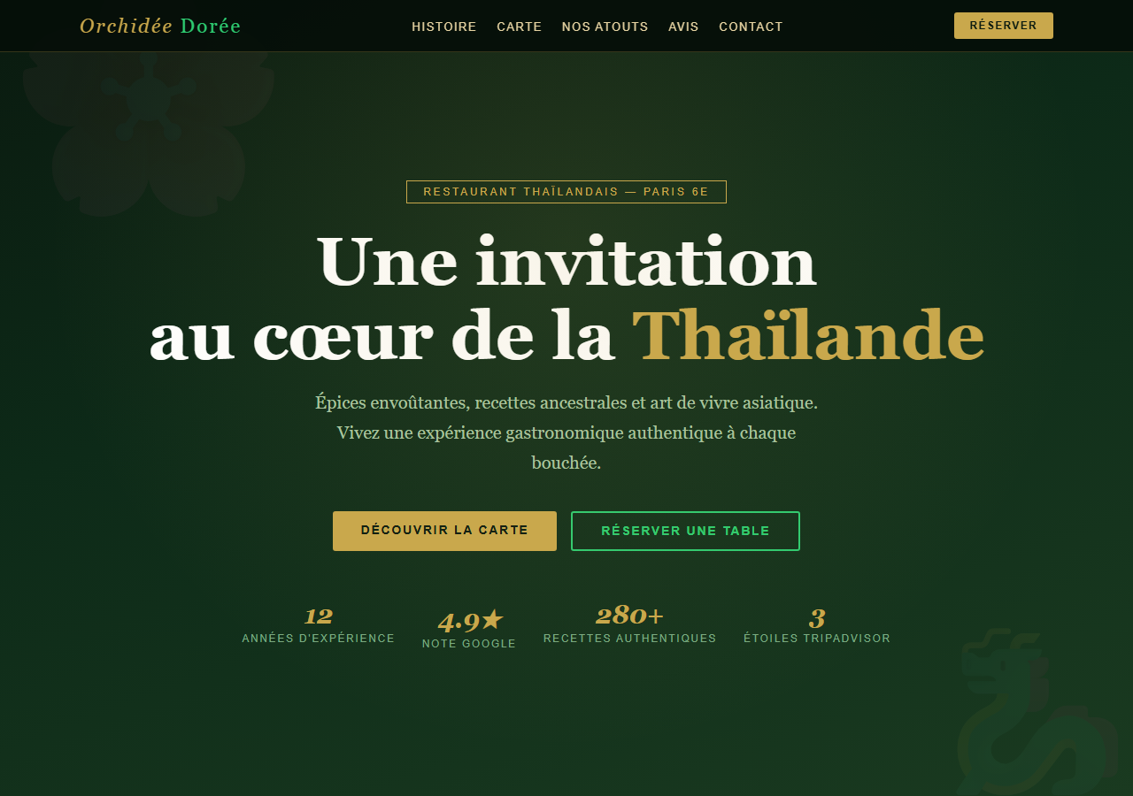 Template — Restaurant thaïlandais