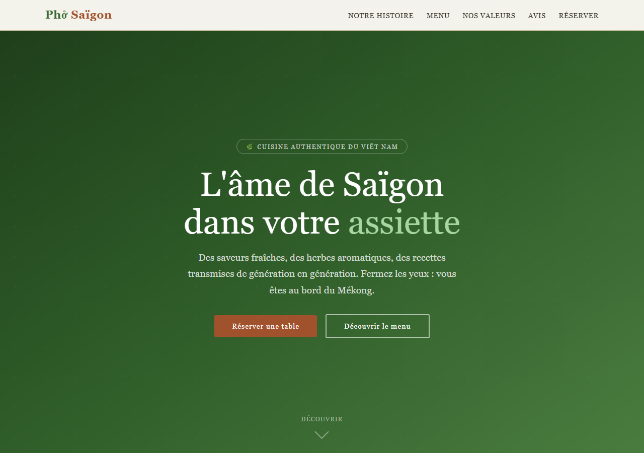 Template — Restaurant vietnamien
