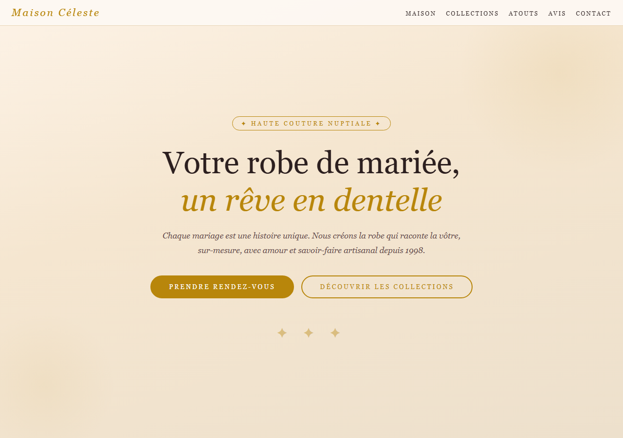 Template — Robe de mariée