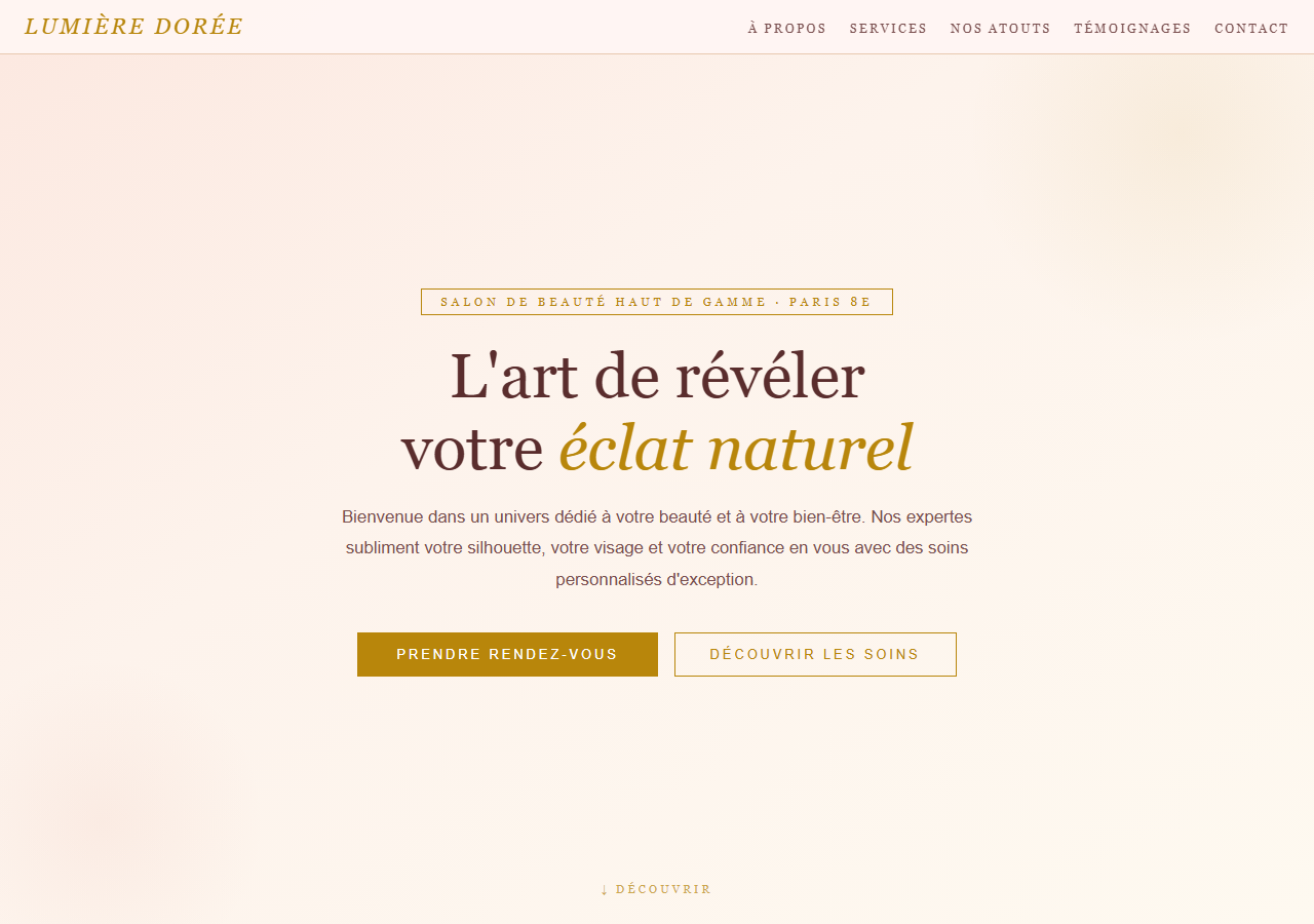 Template — Salon de beauté