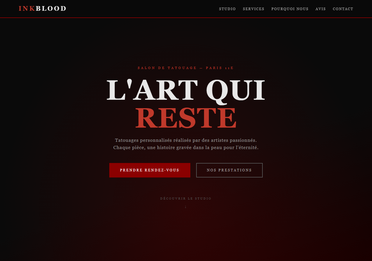 Template — Salon de tatouage
