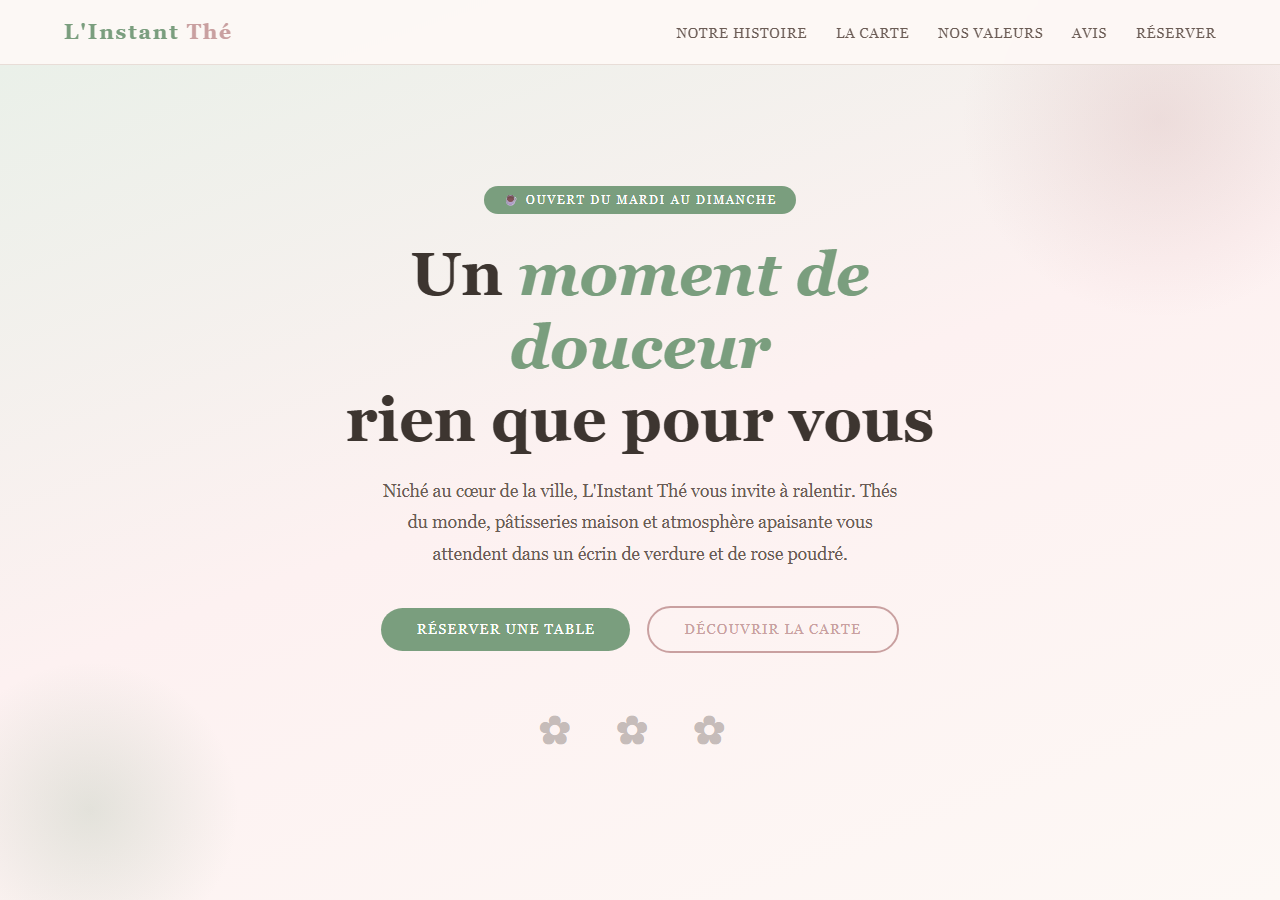 Template — Salon de thé