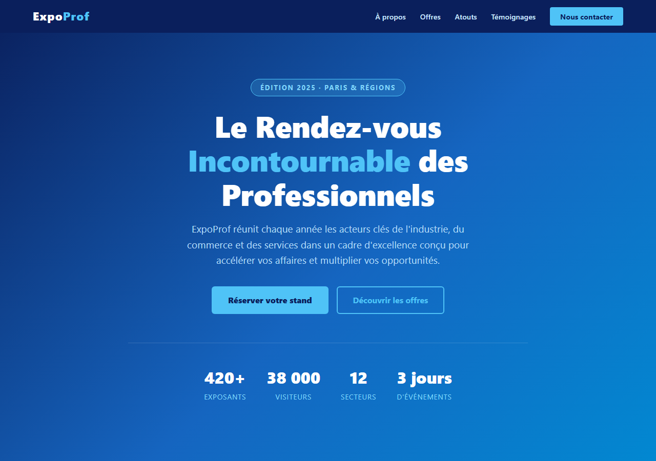 Template — Salon professionnel & foire