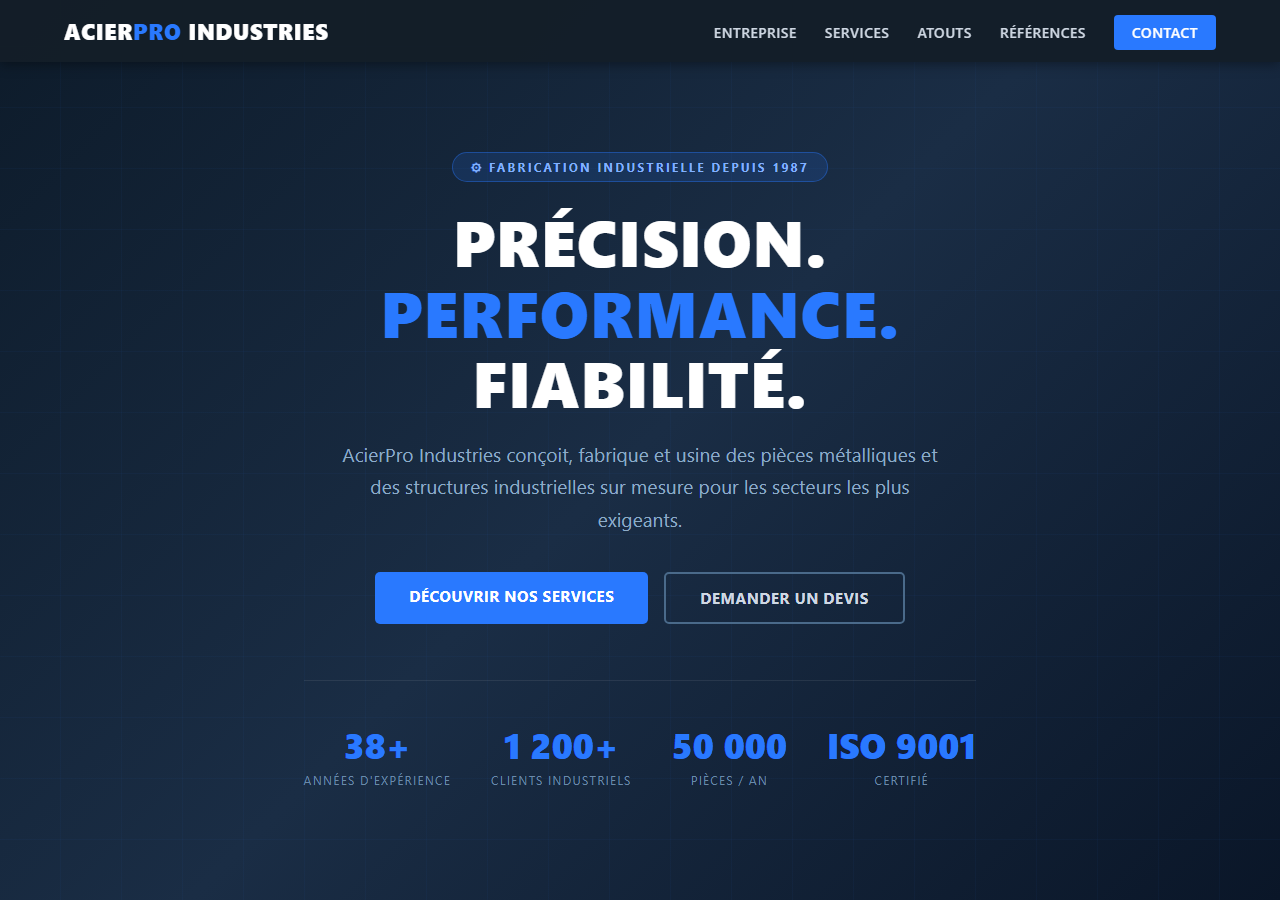 Template — Site industriel & usine