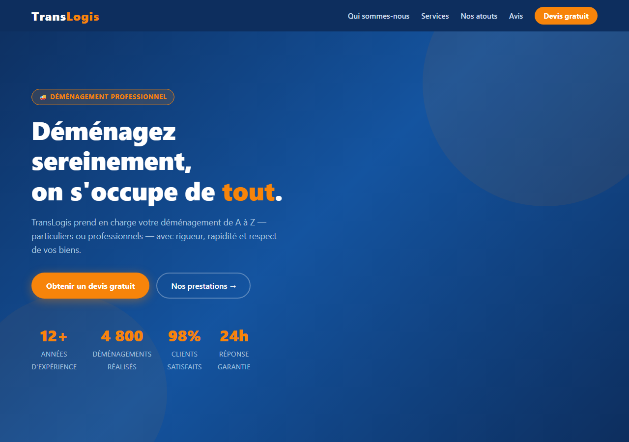 Template — Société de déménagement