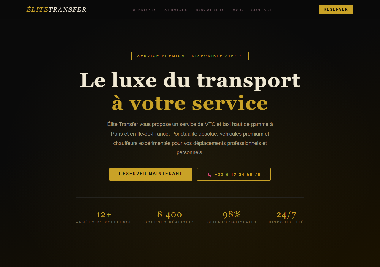 Template — Société de VTC taxi
