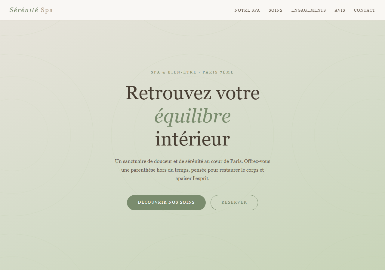 Template — Spa & bien-être