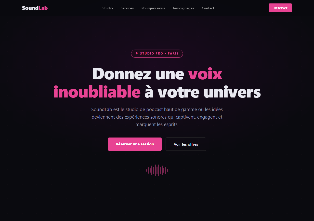 Template — Studio de podcast