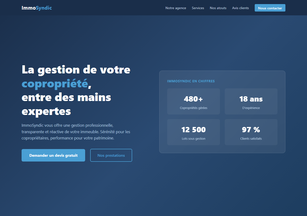 Template — Syndic de copropriété