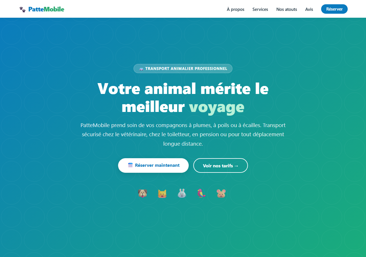 Template — Taxi animalier