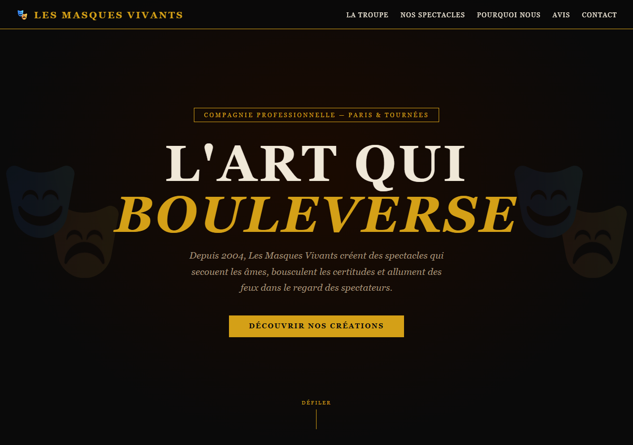 Template — Troupe / théâtre