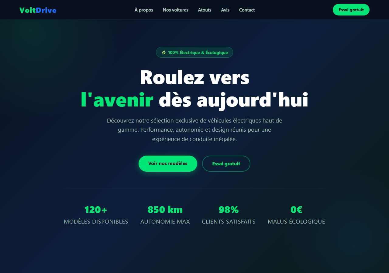 Template — Vente de voitures électriques