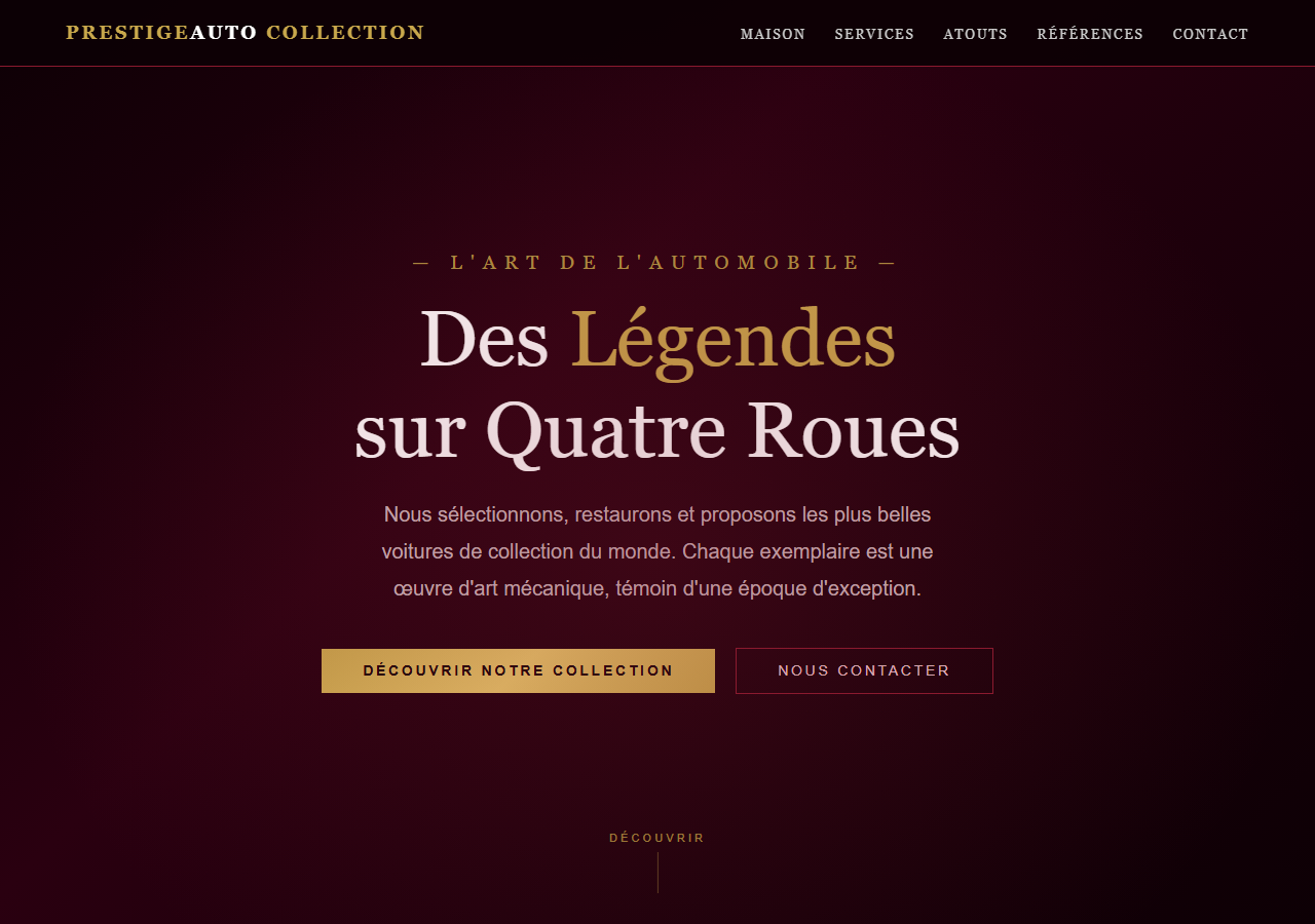 Template — Voitures de collection