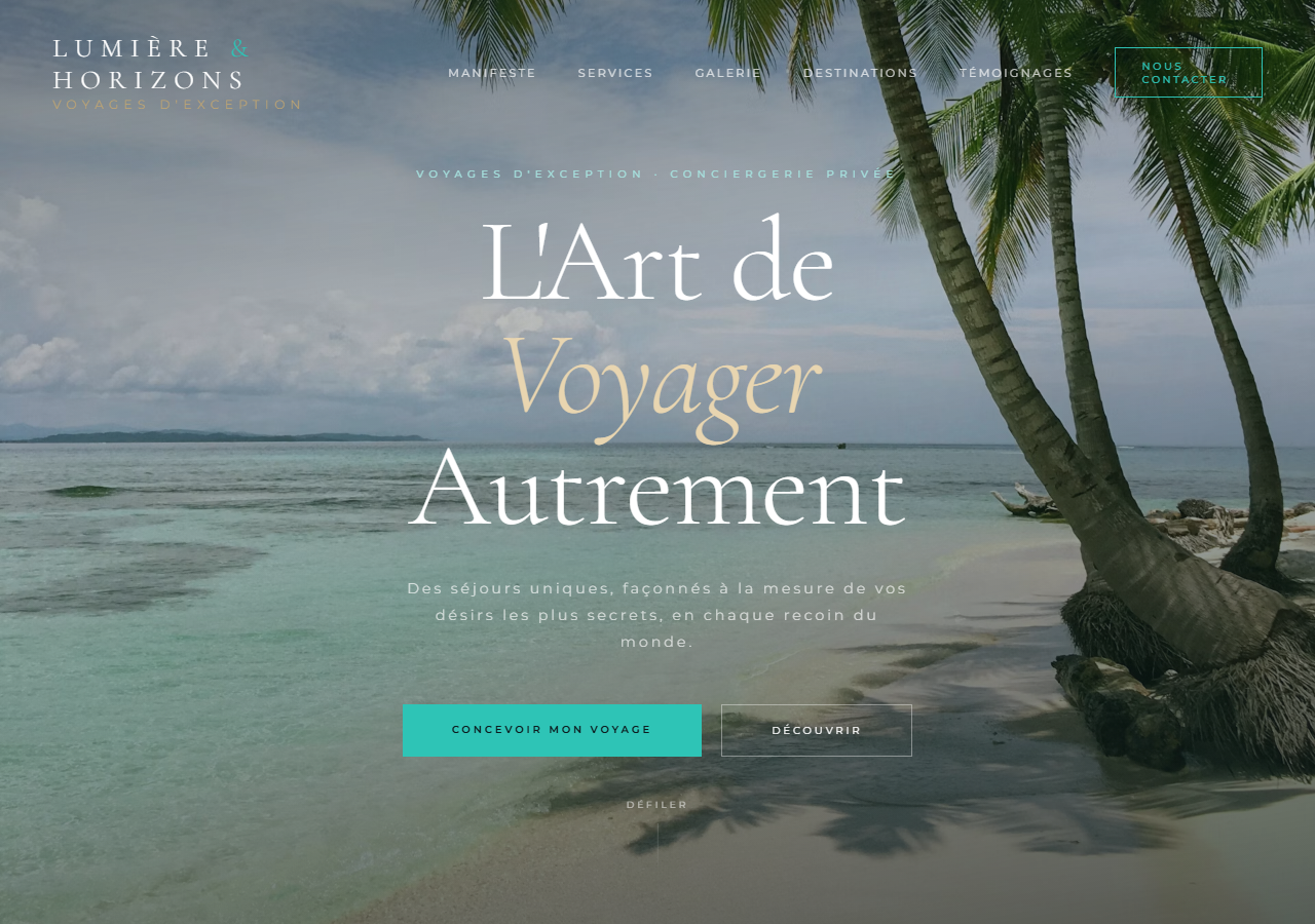 Template Signature — Voyage de luxe sur-mesure