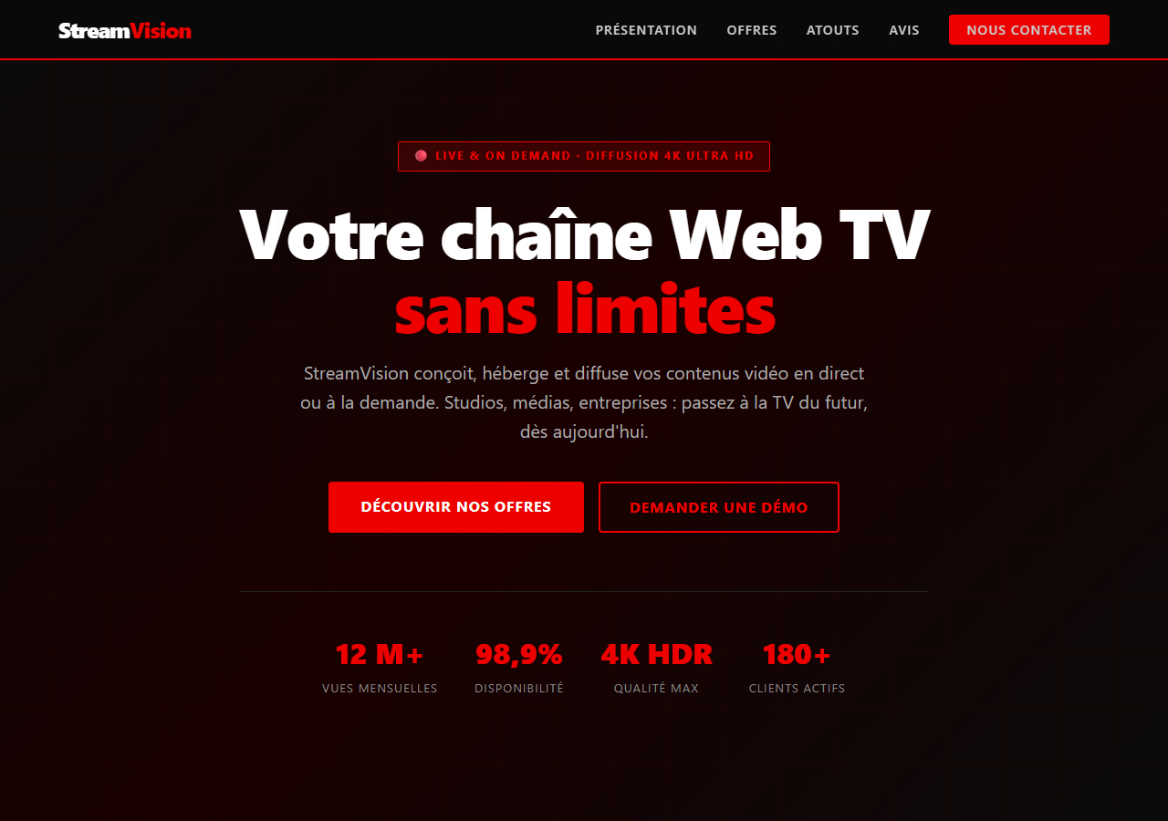 Template — Web TV & streaming